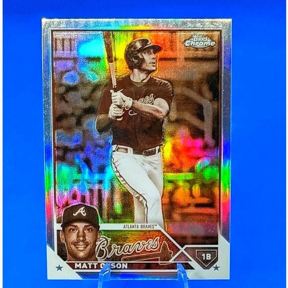 2023 Topps Chrome - Matt Olson #163 Sepia Refractor - Picture 1 of 4